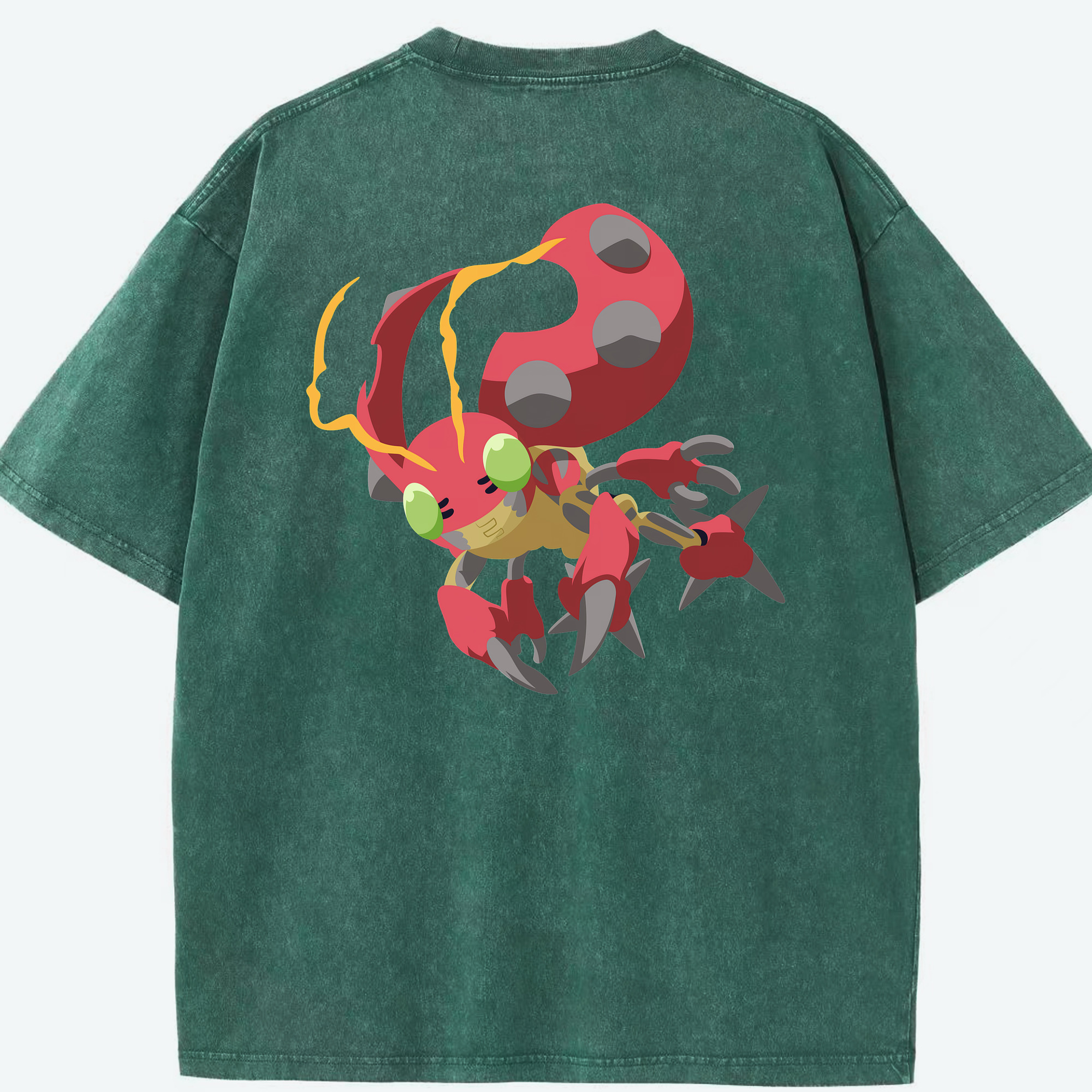 （画像用） Digimon デジタルモンスター/デジモン 綿100% ヴィンテージ風 半袖Tシャツ（背面プリント）